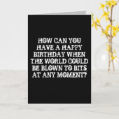 NUKLEARE WW3-GEBURTSTAGSKARTE KARTE (Gelbe Blume)