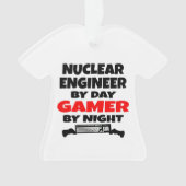 Nuklearer Ingenieur bei Day Gamer by Night Ornament (Vorderseite)