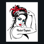 Nuklearer Ingenieur Rosie The Riveter Button Up Poster<br><div class="desc">Dieses lustige nukleare Ingenieur-Design zeigt "nuklearen Ingenieur" Es ist großartig für Mütter Tag oder Valentinstag.</div>