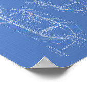 Nuklearer Isotope-Motor 1963 - Kunstkonzept Poster (Ecke)