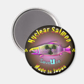 Nuklearer Lachs Magnet (Vorderseite/Rückseite)