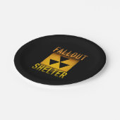 Nuklearer Niederschlag-Schutz-Retro Pappteller (Schrägansicht)