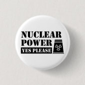Nuklearer Power Ja Bitte Erklärung Button (Vorderseite)