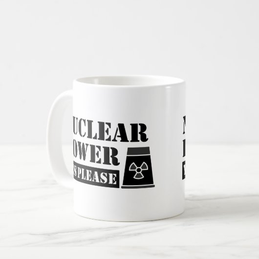 Nuklearer Power Ja Bitte Erklärung Kaffeetasse (Vorderseite Links)