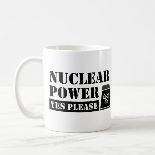 Nuklearer Power Ja Bitte Erklärung Kaffeetasse (Links)