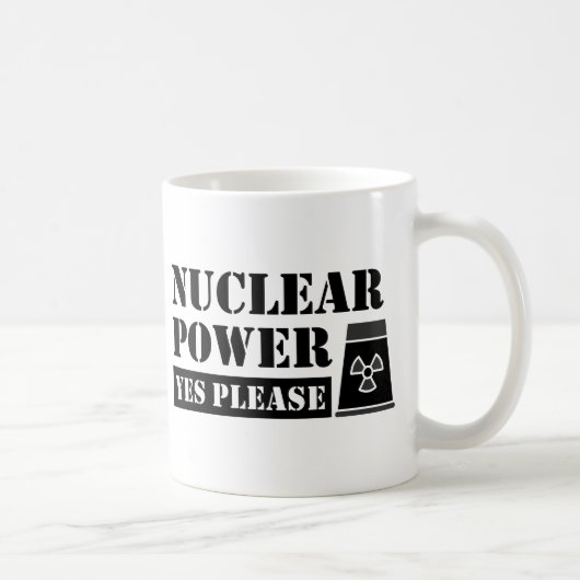 Nuklearer Power Ja Bitte Erklärung Kaffeetasse (Rechts)