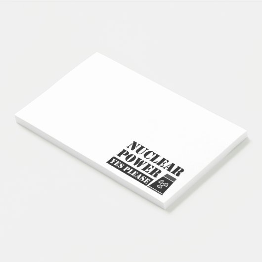 Nuklearer Power Ja Bitte Erklärung Post-it Klebezettel (angewinkelt)