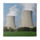 Nuklearer Power Pflanze Kühltürme Fliese (Vorderseite)