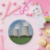 Nuklearer Power Pflanze Kühltürme Pappteller (Party)