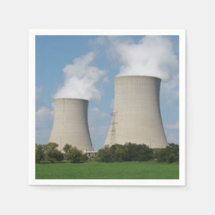 Nuklearer Power Pflanze Kühltürme Serviette