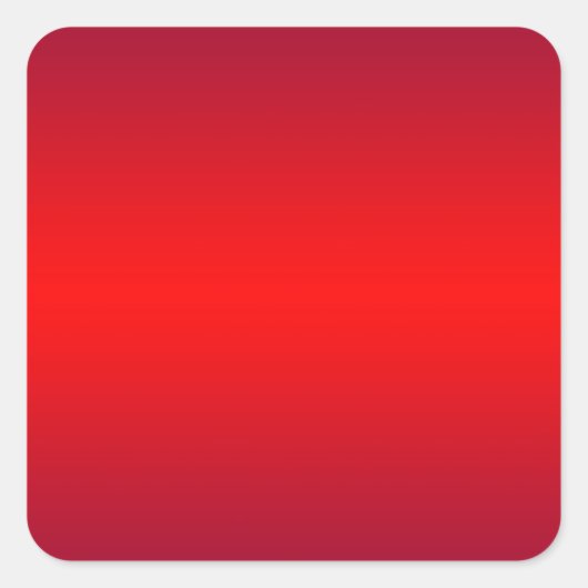 Nuklearer roter Farbverlauf - Vorlage für Mohnrote Quadratischer Aufkleber (Vorderseite)