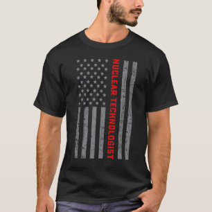 Nuklearer Technologe Vintage US-Flagge für Männer T-Shirt