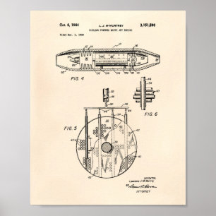 Nuklearer Wasserstrahlantrieb 1959 Kunst Alte Pep Poster