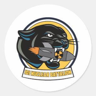 NUKLEARES BATTALION-LOGO RUNDER AUFKLEBER