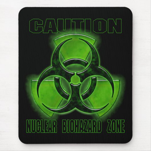 Nukleares Biogefährdung-Vorsicht-Zeichen Mousepad (Vorne)