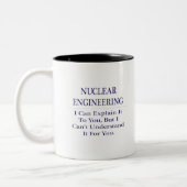 Nukleares Engineering .. Erklären Sie nicht verste Zweifarbige Tasse (Links)