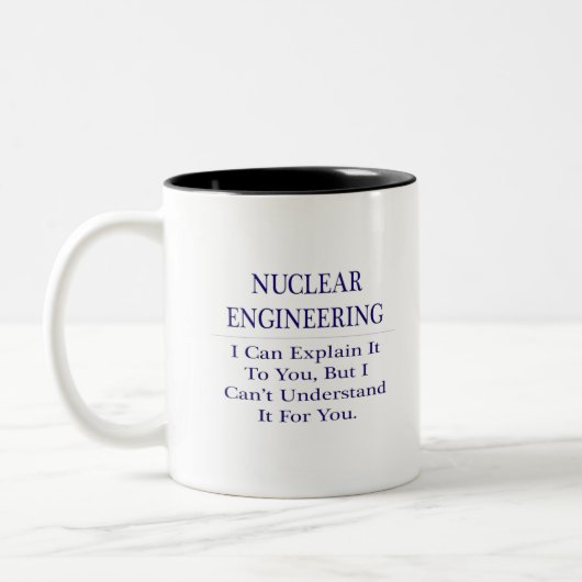 Nukleares Engineering .. Erklären Sie nicht verste Zweifarbige Tasse (Links)