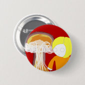 Nukleares Mädchen Button (Vorne & Hinten)
