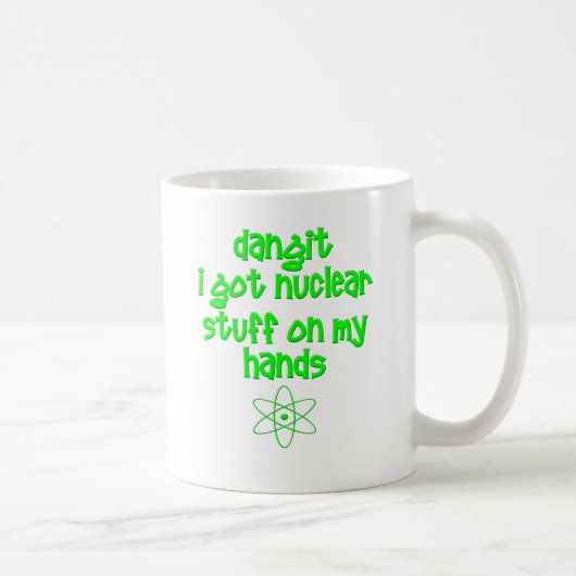 Nukleares Material auf Händen Kaffeetasse (Rechts)