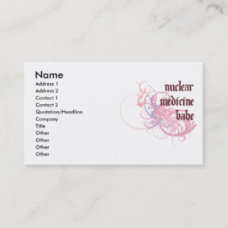 Nukleares Medizin-Baby Visitenkarte