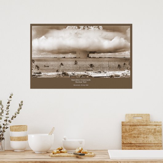 Nukleares Prüfplakat Poster (Küche)