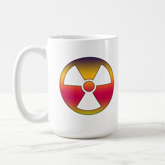 Nukleares radioaktives Zeichen Kaffeetasse (Links)