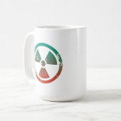 Nukleares radioaktives Zeichen Kaffeetasse (Vorderseite Links)