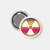 Nukleares radioaktives Zeichen Magnet (Vorderseite/Rückseite)