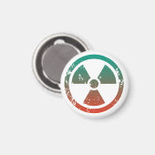 Nukleares radioaktives Zeichen Magnet (Vorderseite/Rückseite)