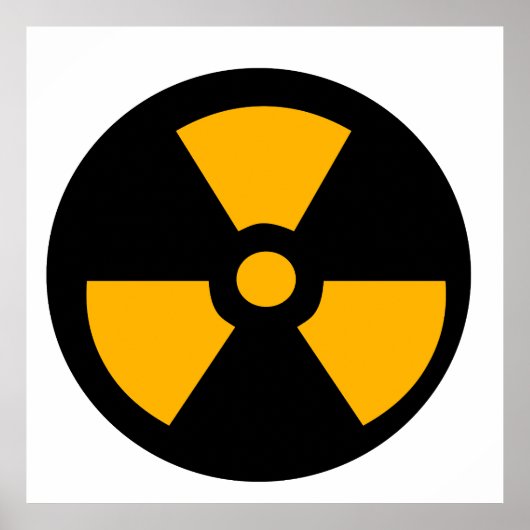 Nukleares radioaktives Zeichen Poster (Vorne)
