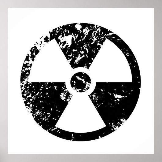 Nukleares radioaktives Zeichen Poster (Vorne)