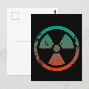 Nukleares radioaktives Zeichen Postkarte