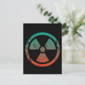 Nukleares radioaktives Zeichen Postkarte (Stehend Vorderseite)