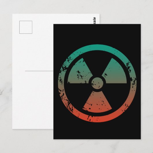 Nukleares radioaktives Zeichen Postkarte (Vorne/Hinten)