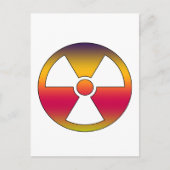 Nukleares radioaktives Zeichen Postkarte (Vorderseite)