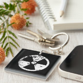 Nukleares radioaktives Zeichen Schlüsselanhänger (Vorderseite rechts)