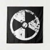Nukleares radioaktives Zeichen Wandteppich (Vorderseite (Horizontal))