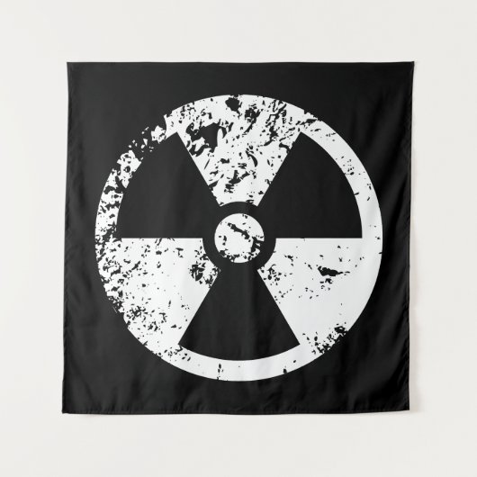 Nukleares radioaktives Zeichen Wandteppich (Vorderseite)