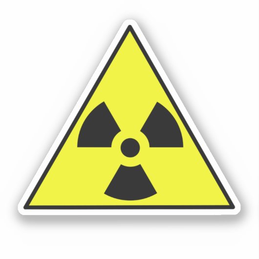 Nukleares Symbol Aufkleber (Vorderseite)