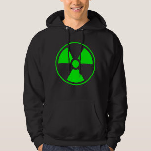 Nukleares Symbol für radioaktive Strahlung in grün Hoodie