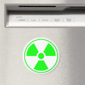 Nukleares Symbol für radioaktive Strahlung in grün Magnet (In Situ (Geschirrspüler))