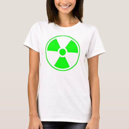 Nukleares Symbol für radioaktive Strahlung in grün T-Shirt (Vorderseite)