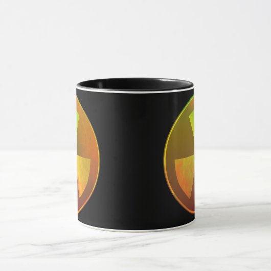 Nukleares Symbol Radioaktives Licht Tasse (Zentrum)