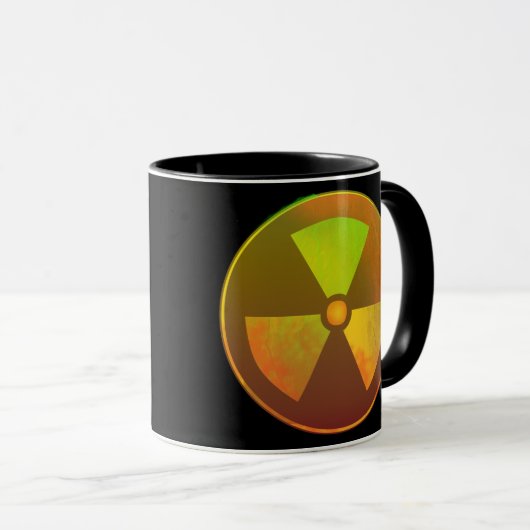 Nukleares Symbol Radioaktives Licht Tasse (VorderseiteRechts)
