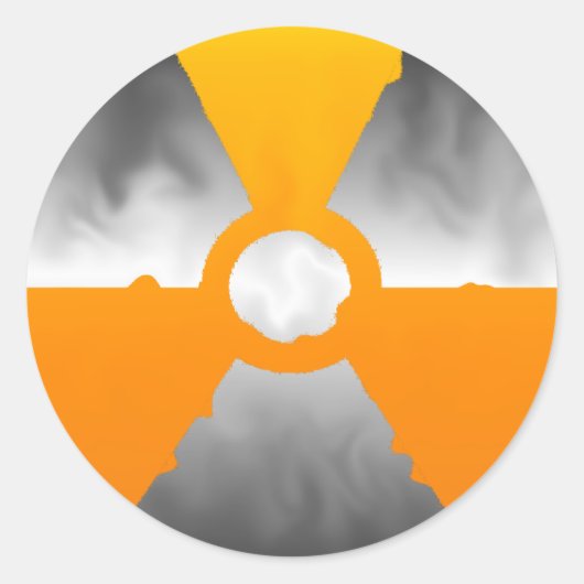 Nukleares Symbol Runder Aufkleber (Vorderseite)