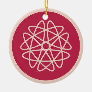 Nukleares Wachstum - Magenta auf Roggen. Keramik Ornament