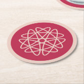 Nukleares Wachstum - Magenta auf Roggen. Runder Pappuntersetzer (Angewinkelt)