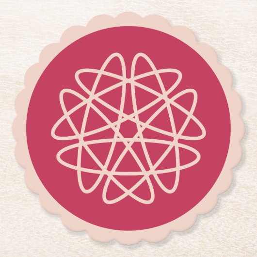 Nukleares Wachstum - Magenta auf Roggen. Untersetzer (Vorderseite)