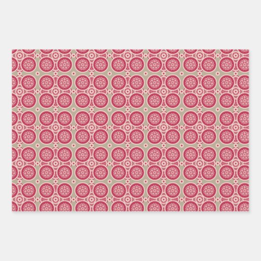 Nukleares Wachstum - Magenta bei Roggen - nahtlose Geschenkpapier Set (Vorderseite 3)