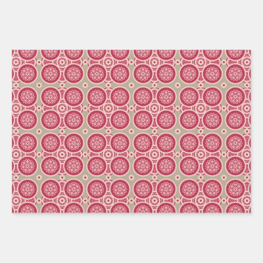 Nukleares Wachstum - Magenta bei Roggen - nahtlose Geschenkpapier Set (Vorderseite 2)